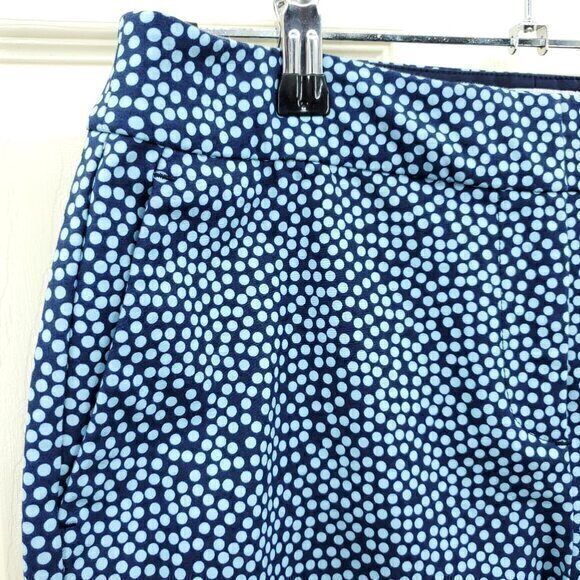 Boden Richmond 7/8 Stretch Twill Mini Dot Mid-Rise Ankle Pants US 6/UK 10 Blue - Picture 7 of 16